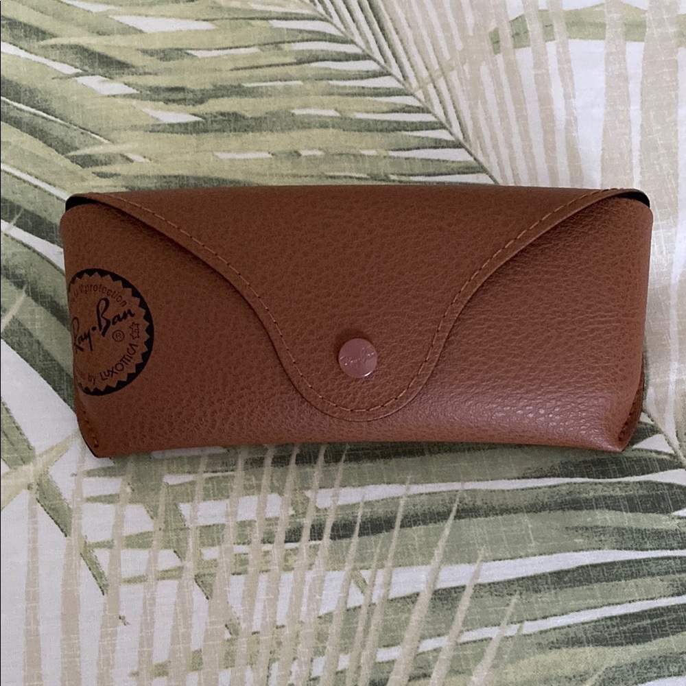 Ray-Ban Brown Sunglasses Case with cleaning cloth